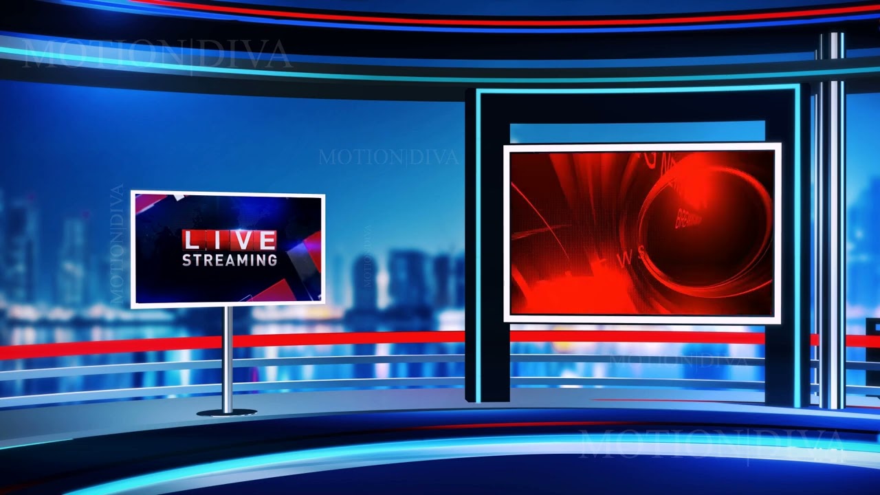 Virtual news studio backgrounds virtual set blue long HD wallpaper | Pxfuel