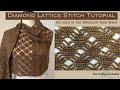 Diamond Lace Stitch Pattern//DIY crochet//Crochet Shawl Pattern