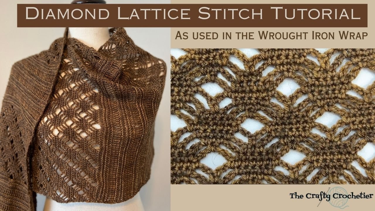 Diamond Lace Stitch Pattern//DIY crochet//Crochet Shawl Pattern YouTube