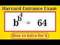 Solving a Harvard University Admission interview Question | How to Solve for b