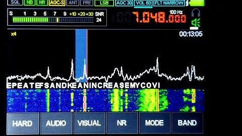 W1AW CW DECODE ON MALACHITE DSP SDR RECEIVER 6-16-2021