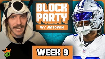 WEEK 9 DFS STRATEGY & GPP PICKS W/ JMTOWIN