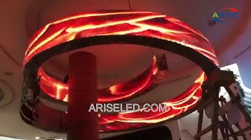 Customized  Full Color  Flexible module video advertising curved cylinder led screen display,Soft Le