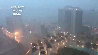 Scary First Video Miami Hit By Irma Hurricane , Florida