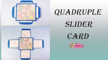 Quadruple Slider Card | DIY : 4 Sided Slider Card | Explosion Box & Scrapbook Card