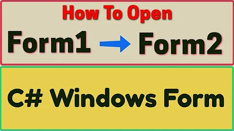 How to open Form2 from Form1 in WIndows Form Application | C# Windows Form