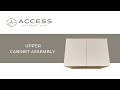Access upper cabinet 2 door assembly  access by cabinet joint  modern frameless cabinets