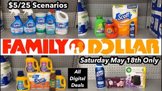 Family Dollar Couponing | $5/25 Scenarios for Saturday 5/18 ONLY | All Digital Deals