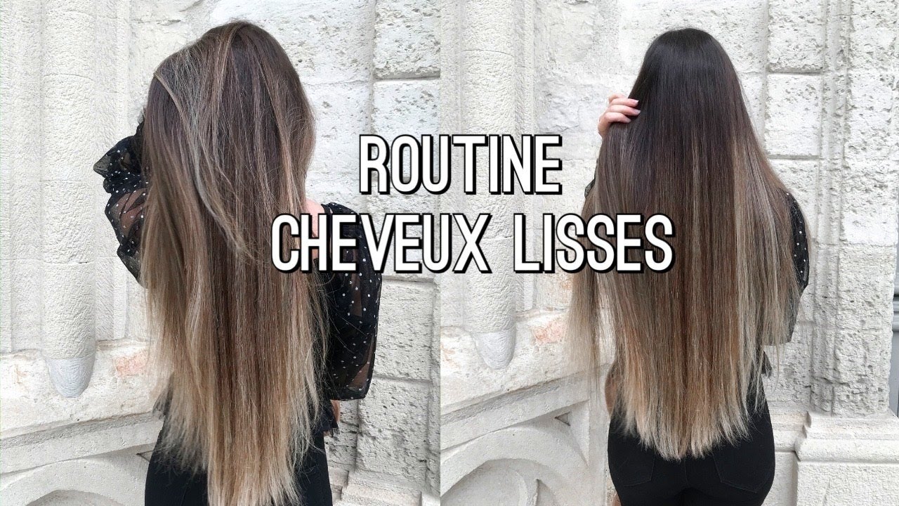 MA ROUTINE CHEVEUX LONGS ET LISSES - YouTube