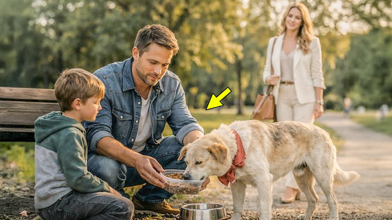 Padre soltero alimenta a un perro perdido — y la dueña, una millonaria, lo busca para agradecerle.