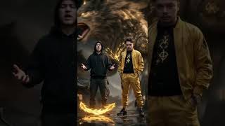 Dragon fire and the wolf cenimatic scene Ai effects action #shortsfeed #shortvideo #viralvideo #ai