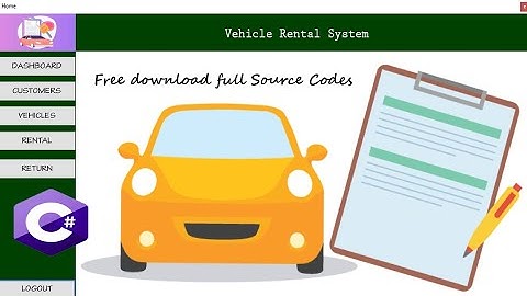 Vehicle Rental System C# | SQL Server with Full Source codes