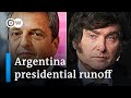 Argentina presidential election heads to a runoff as far-right Milei underperforms | DW News