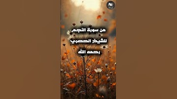 من سورة النجم للشيخ الحصري رحمه اللّٰه. #explore #شورتس #قرآن