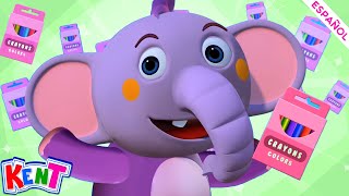 Kent el Elefante | Box of Crayons Song | Learn Colors | Vídeo educativo para niños