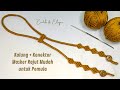 Kalung + Konektor Masker Rajut 2in1 Simple dengan Motif Ketupat | Crochet Mask Strap Easy Tutorial