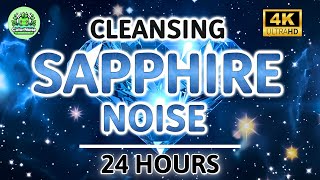 Cleansing Sapphire Blue Noise | 24 Hours | BLACK SCREEN | For Sleep, Focus, Grief & Tinnitus Relief