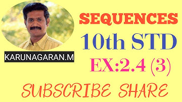 10th STD Maths. Ex.2.4 (3). Find nth term of the sequence
