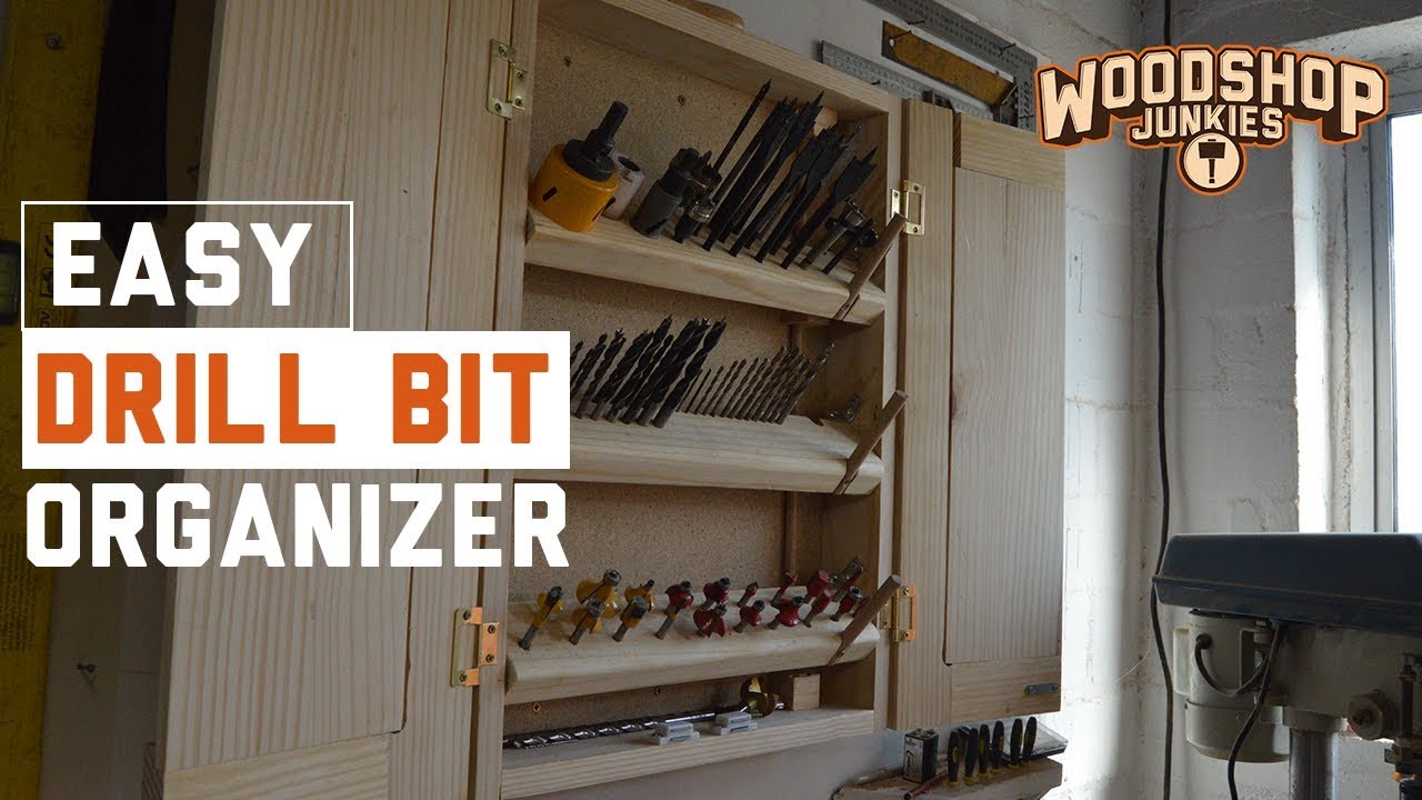 Diy Drill Bit Storage And Organizer Cabinet With Folding Bit