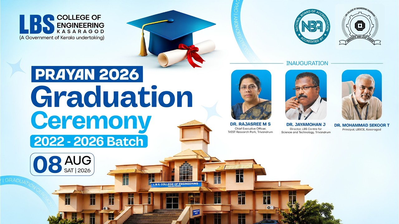 PRAYAN 2026 Graduation Ceremony | 2022 - 26 Batch LBS COLLEGE OF ENGINEERING KASARAGOD