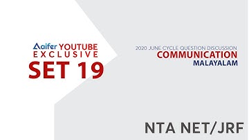 Previous Year Questions Of UGC NTA NET June 2020 Examination | COMMUNICATION | SET 19