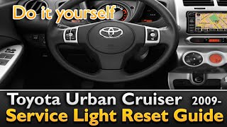 Toyota Urban Cruiser Service Light - Youtube