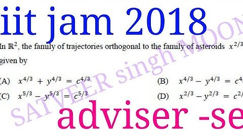 Iit jam 2018 Q~10 orthogonal trajectory