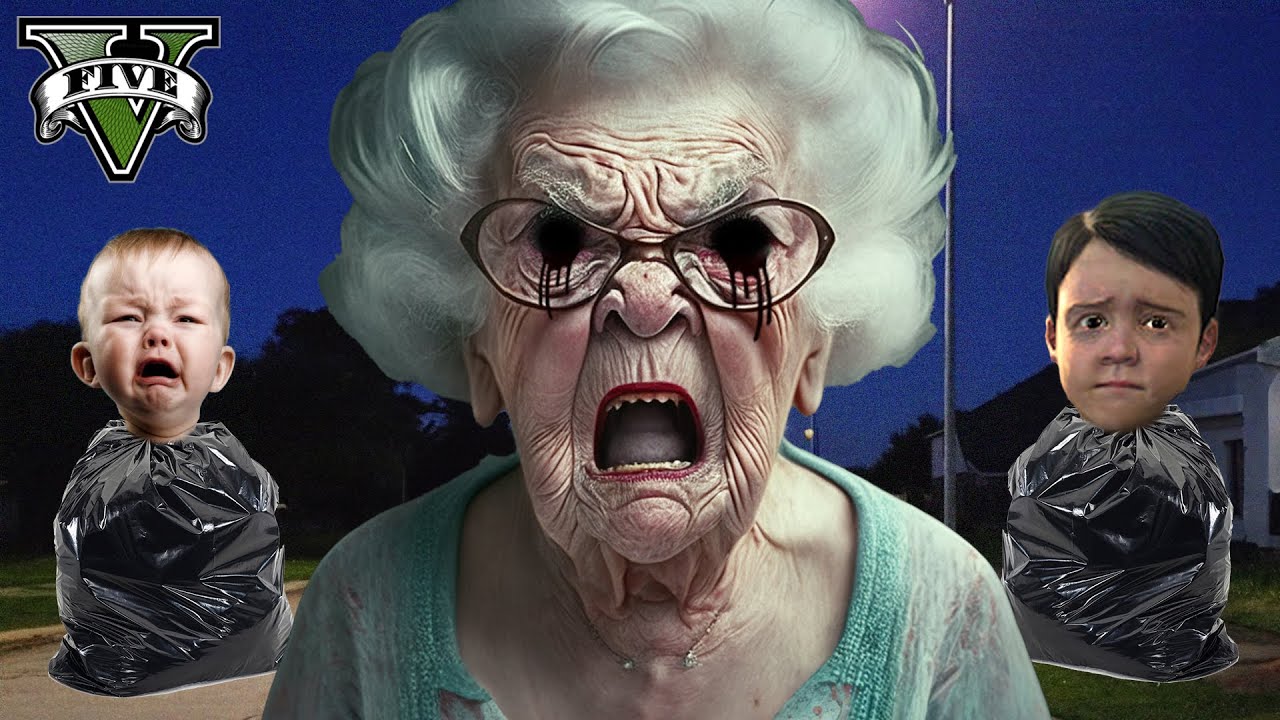 BOZE OMA STOPT MIJN KINDEREN IN DE KELDER!? (GTA 5)