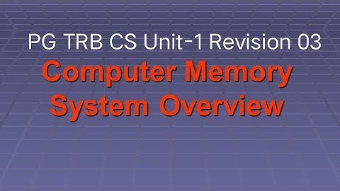 TRB COMPUTER INSTRUCTOR 2022 | UNIT 1 | computer system overview | Revision