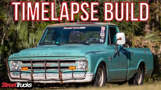 FULL TIMELAPSE BUILD 1967 Chevy C-10 BARN FIND to BURNOUTS