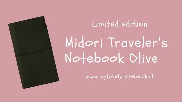 MIDORI Travelers Notebook OLIVE special edition video Nederlands