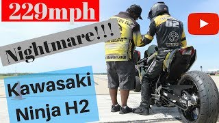 World's most powerful Kawasaki Ninja H2 (222hp)runs 229 mph at the Texas Mile
