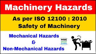 Machinery Hazards as per ISO 12100 : 2010  Safety of Machinery (Mechanical & Non-Mechanical Hazards)