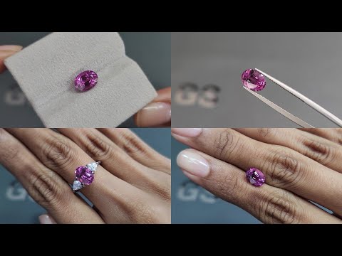 Tourmaline copper Hot Pink oval cut 2.15 carats, Africa Video  № 1