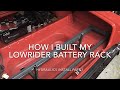 1964 impala red rocket Lowrider hydraulics install, part 1 how to build battery rack.