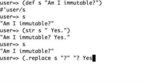 Clojure Strings - Immutable