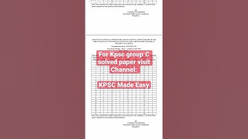 Kpsc group c key answers released | kpsc new notification 2023 | fda , sda, pasi, kas| pattern