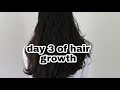 Day 3 of hair growth  inversion method lisna latheef