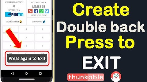 Add double back press Exit button in our Application tutorial kodular ,appybuilder.