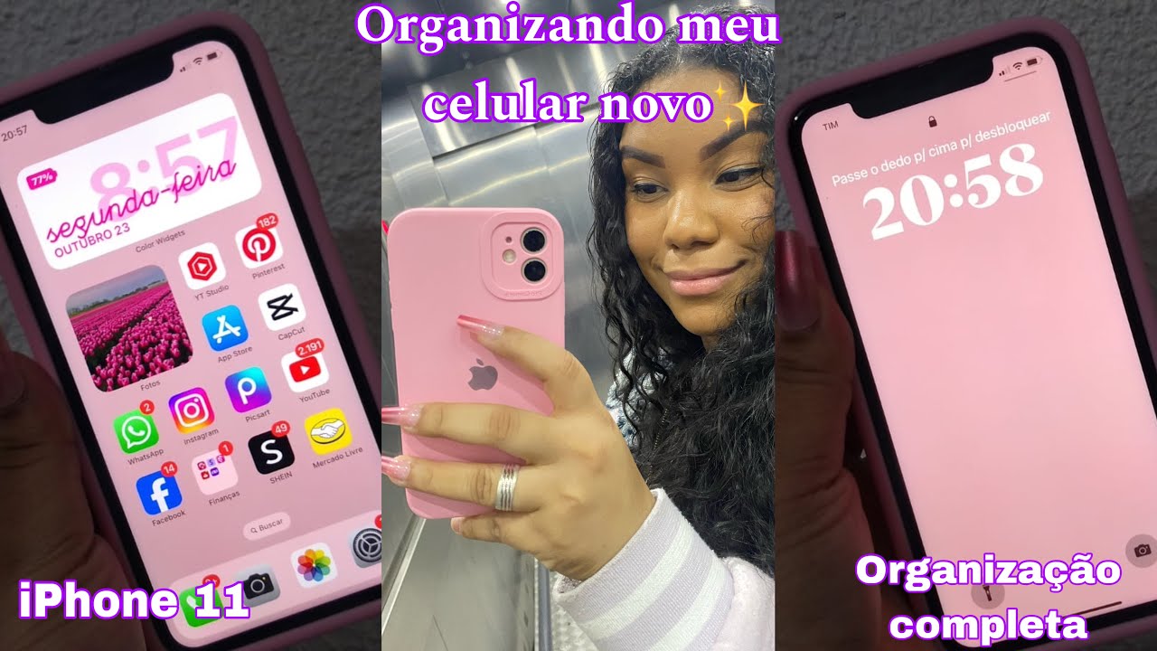 ORGANIZANDO MEU CELULAR NOVO DO ZERO 📲💖| IPHONE 11