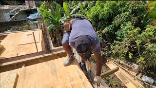 HOW TO PUT UP  QUICK CANTILEVER and FINISH PUTTING up THE decking: DAY 12 of 31