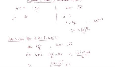 Arithmetic Mean and Geometric Mean | Class 11 Mathematics Sequences and Series
