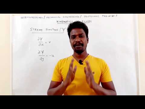 Stream function Kinematics of flow | Tamil | TRB, AE , GATE, ESE