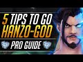 The ONLY HANZO GUIDE You Will Need: 5 PRO TIPS to DESTROY in EVERY Rank - Overwatch Guide