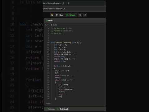 Valid Parenthesis String