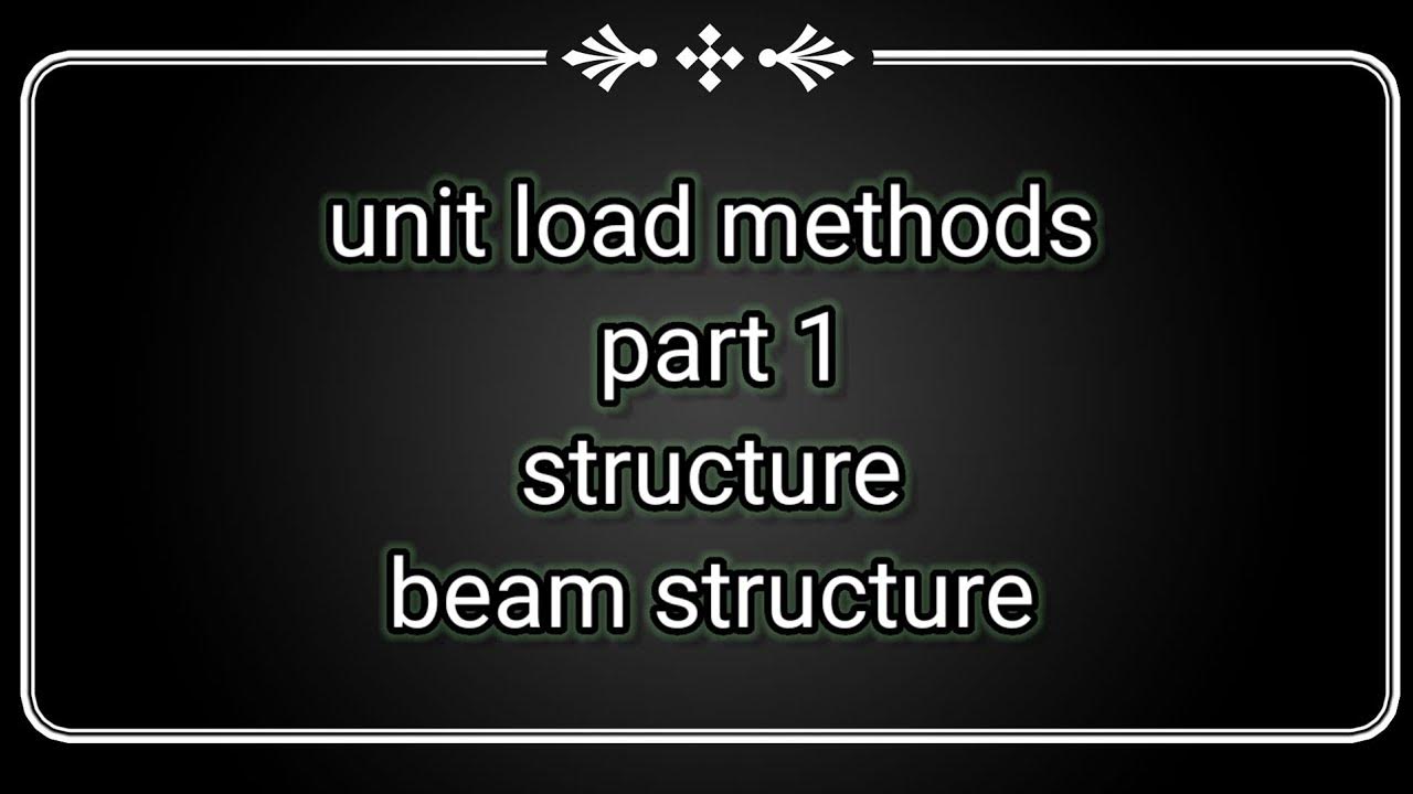 unit load method virtual method structure 1beam structure unit