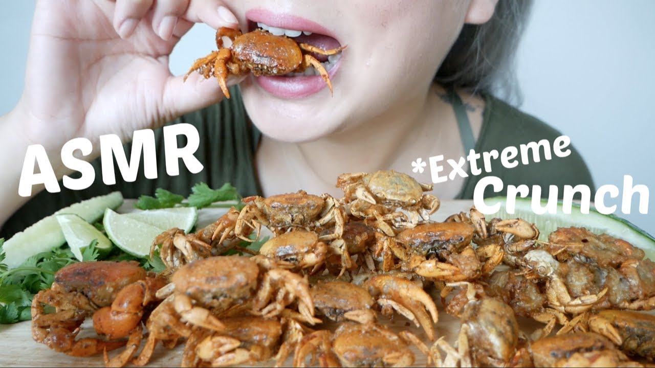 ASMR | Soft Shell Crabs *Extreme Crunch NoTalking Eating Sounds| N.E