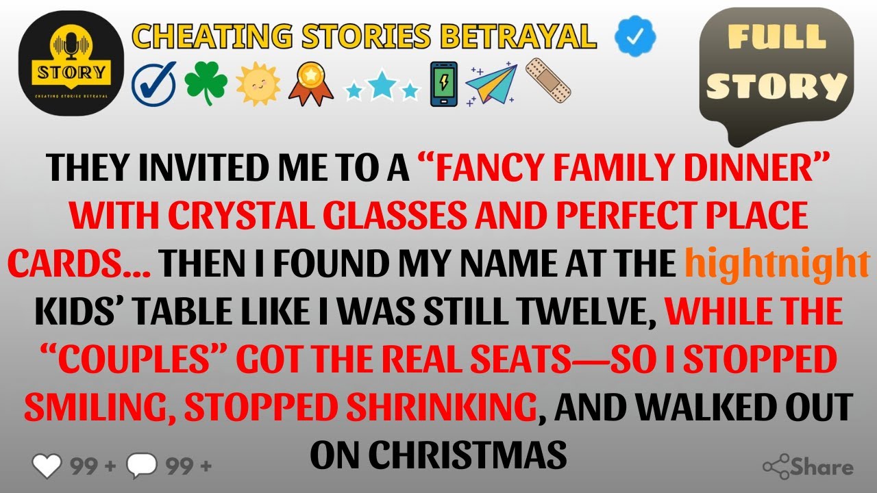 [FULL STORY] Parents Invited Me to a Fancy Dinner—Then Seated Me at the Kids’ Table (I Walked Out)