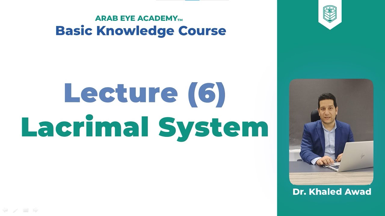 Lecture 6: Lacrimal Apparatus (Part 1), Anatomy and physiology of lacrimal apparatus