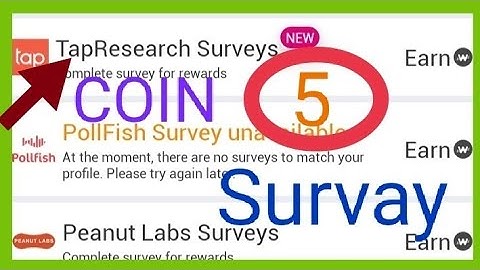 TapResearch Survays Earn 5 Coin | See Full Video